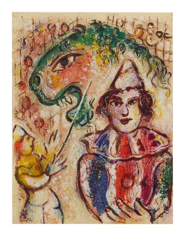 THE CIRCUS: ONE PLATE (M. 504; SEE C. BKS. 68) by Marc Chagall