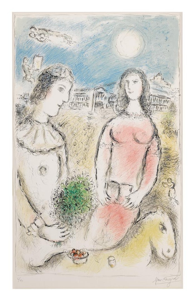 COUPLE AT DUSK (M. 972) by Marc Chagall