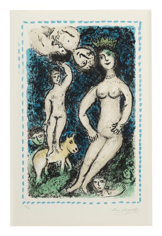 THE BLUE NUDE (M. 1049) by Marc Chagall