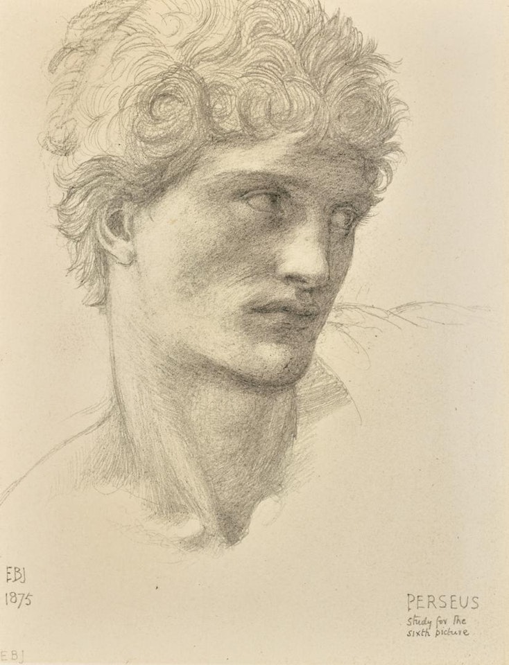 STUDY FOR THE HEAD OF PERSEUS IN THE ROCK OF DOOM by Edward Coley Burne-Jones