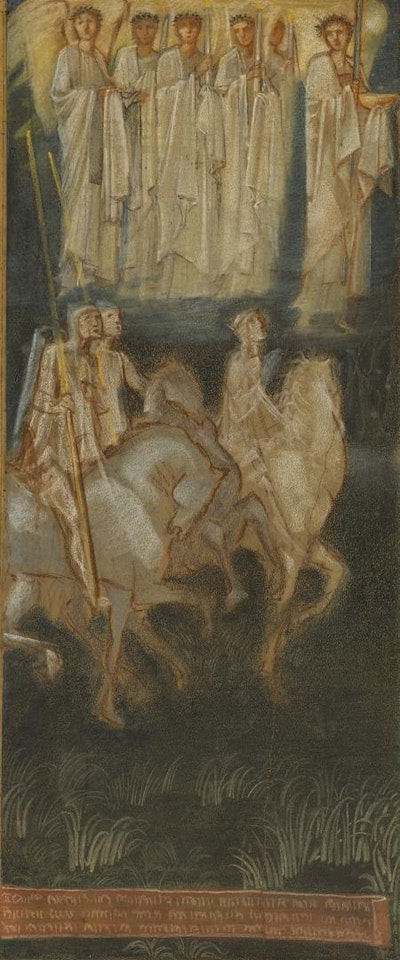 STUDY FOR THE VALIANT KNIGHT by Edward Coley Burne-Jones