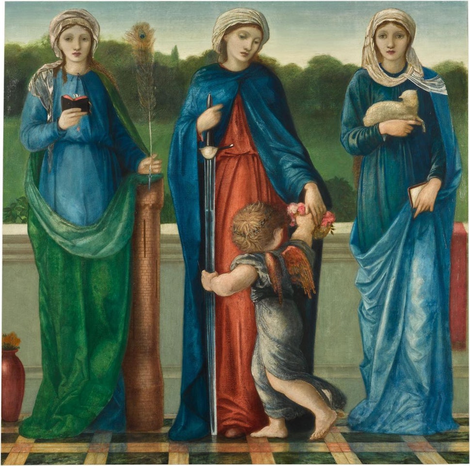 ST BARBARA, ST DOROTHY AND ST AGNES by Edward Coley Burne-Jones
