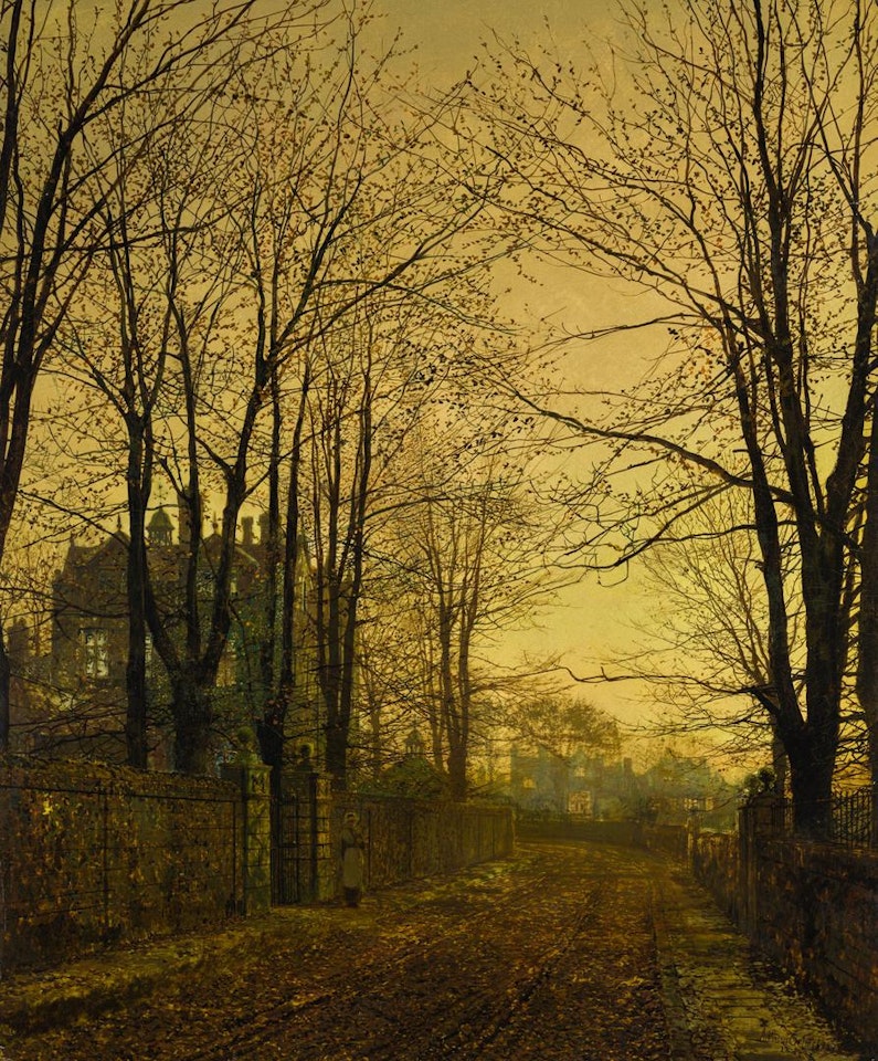 OCTOBER AFTERGLOW by John Atkinson Grimshaw