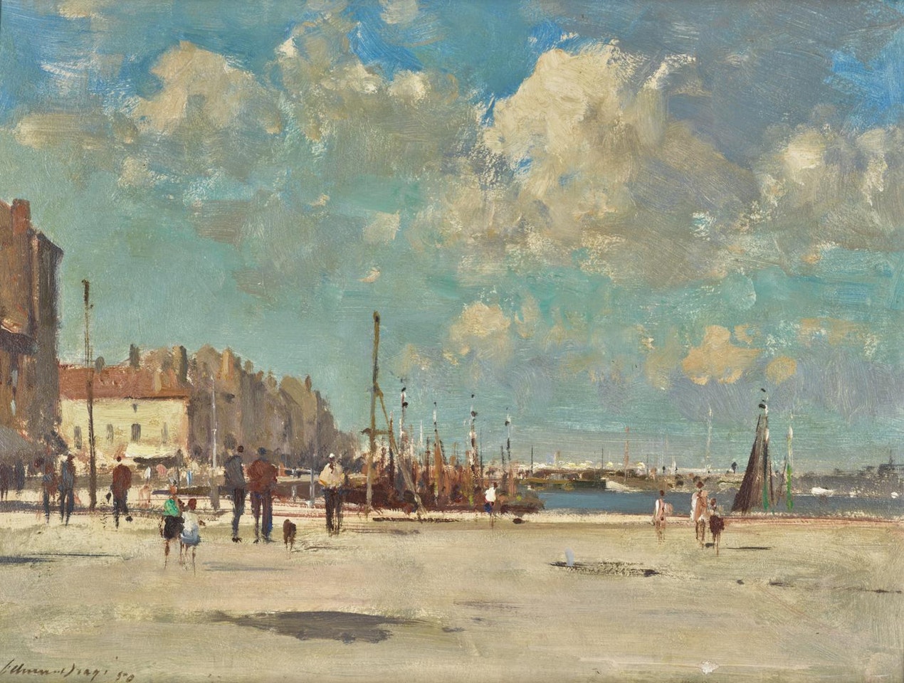 OCTOBER SKY - OSTEND by Edward Seago