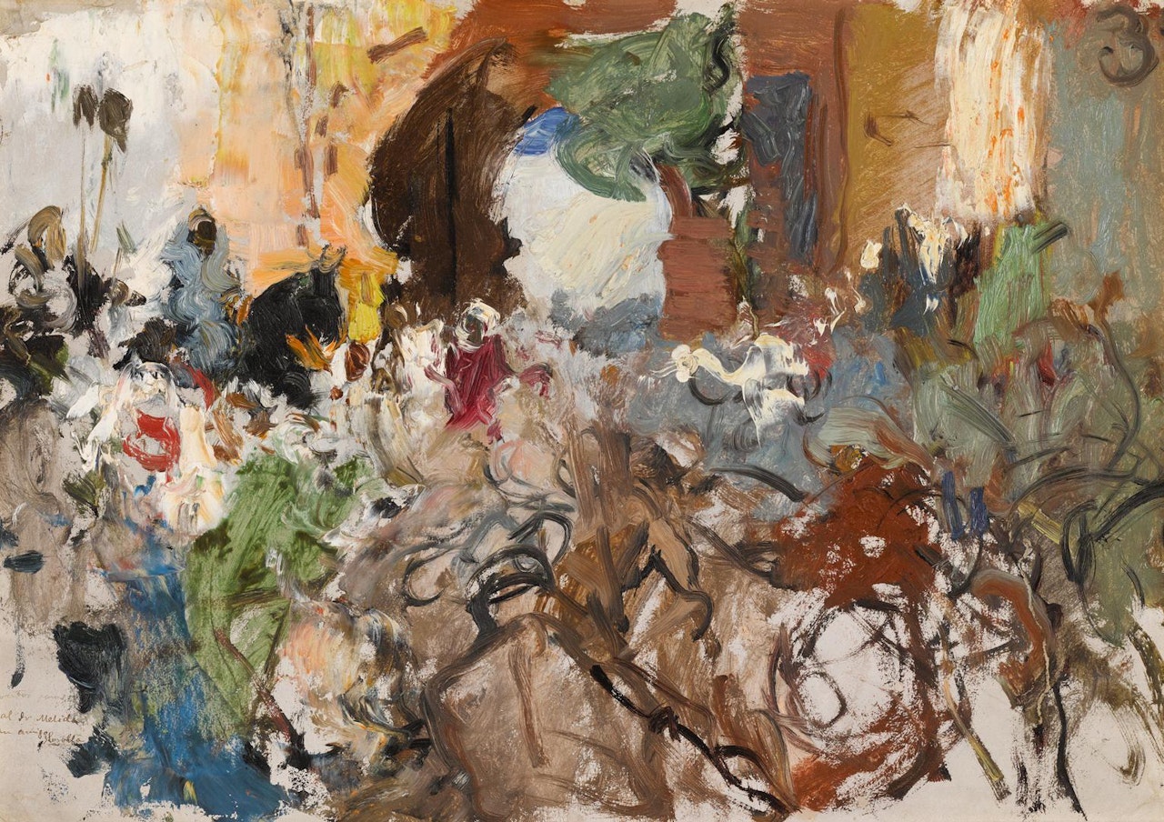 Estudio para Moro a caballo. La sorpresa de Zahara (study for Moorish Rider) by Joaquin Sorolla Y Bastida