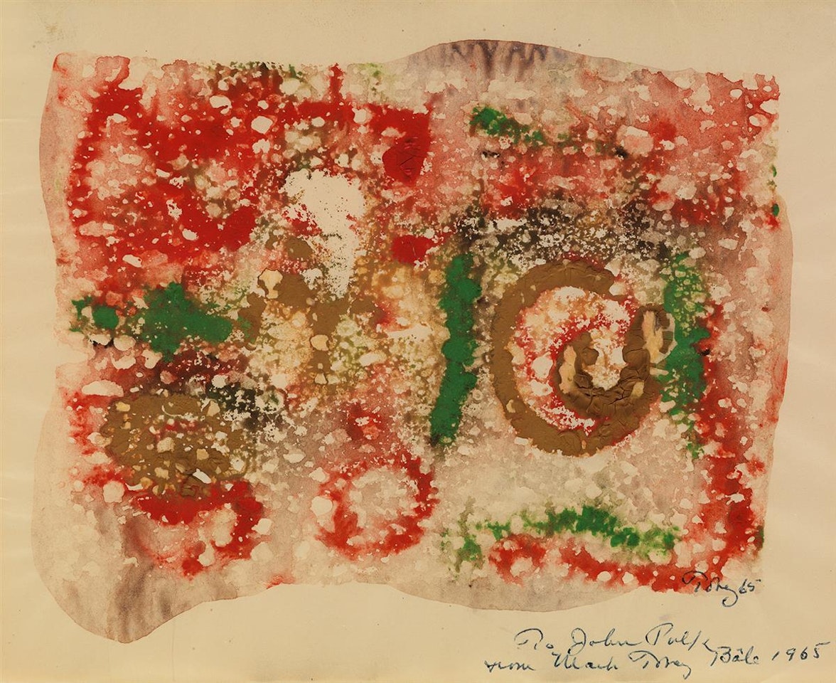 Untitled (red-Brown) by Mark Tobey