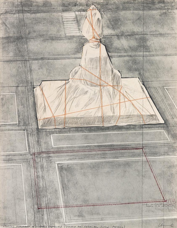 Wrapped Monument to Vittorio Emanuele by Christo