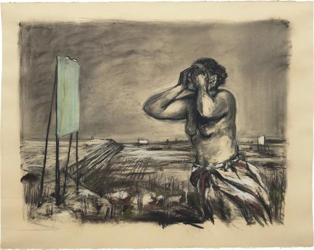 Drawing for Felix in Exile (Nandi's Cry) by William Kentridge