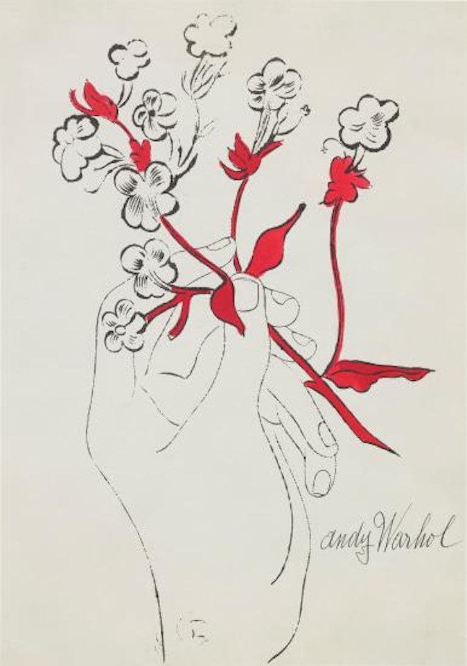 Hand with Flowers by Andy Warhol