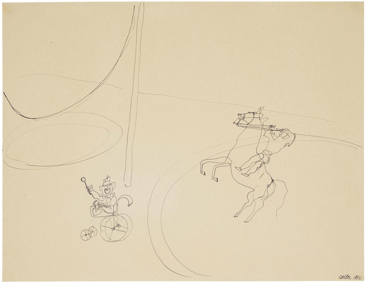 Bareback Rider and Baby in Carriage by Alexander Calder