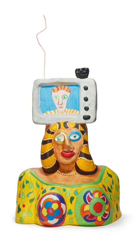 T.V. ON THE BRAIN by Niki de Saint Phalle