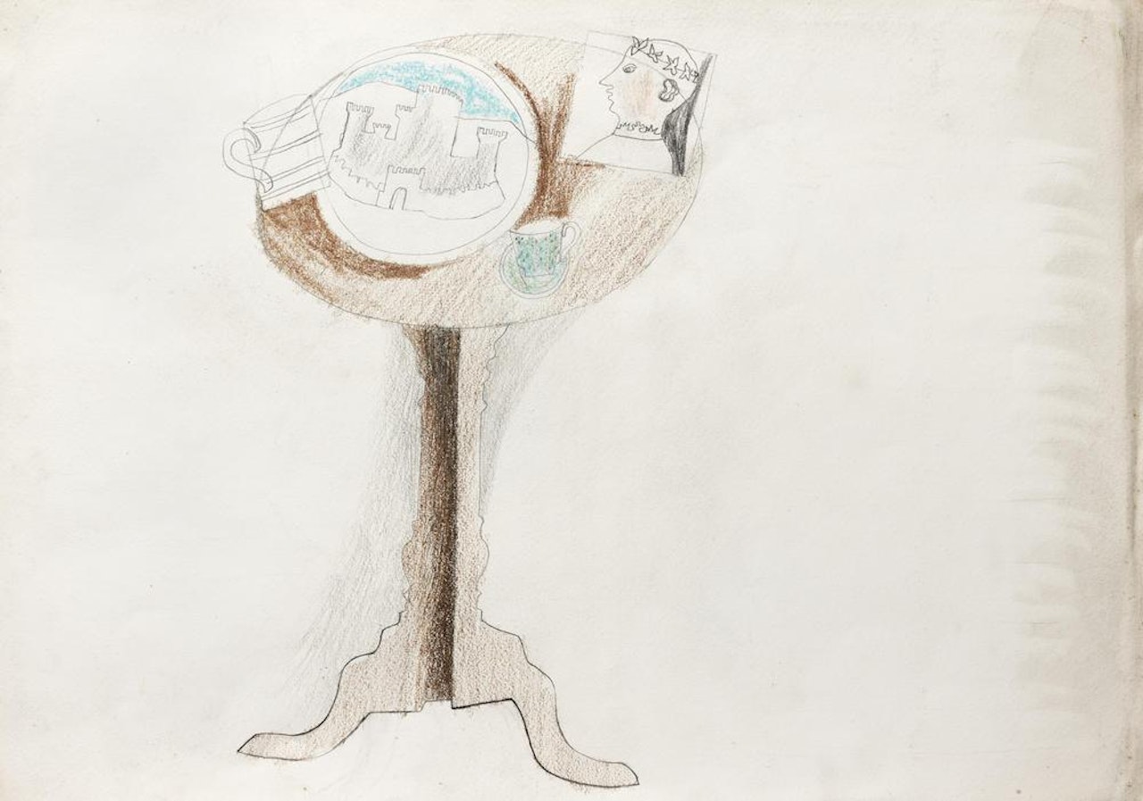 Coffee table top still life by Ben Nicholson, O.M.