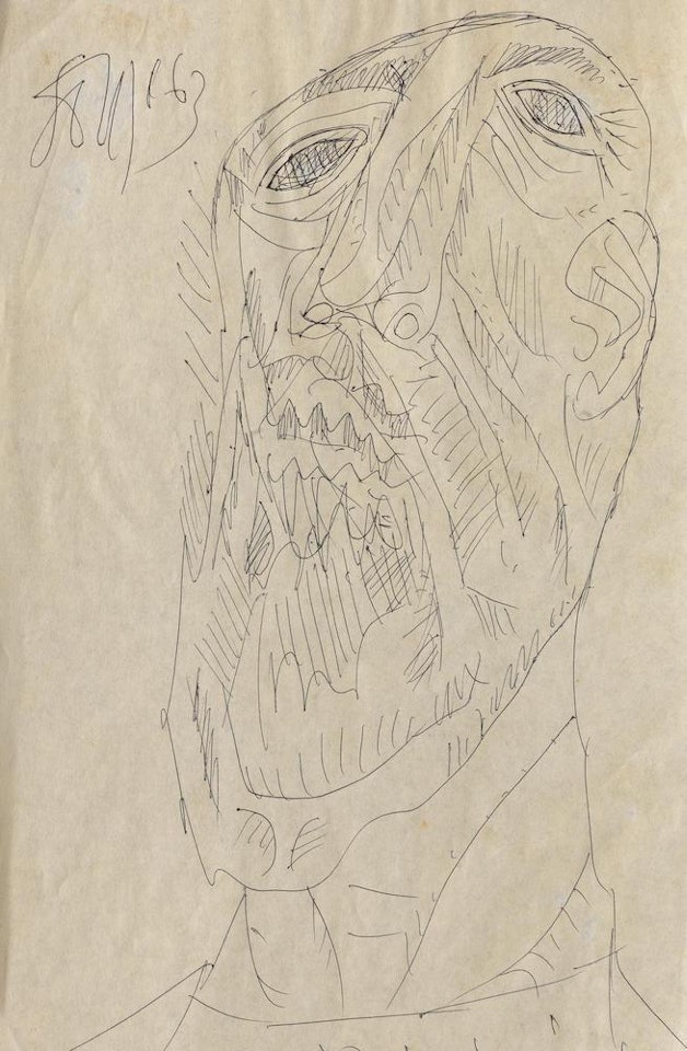 Male Head by Francis Newton Souza