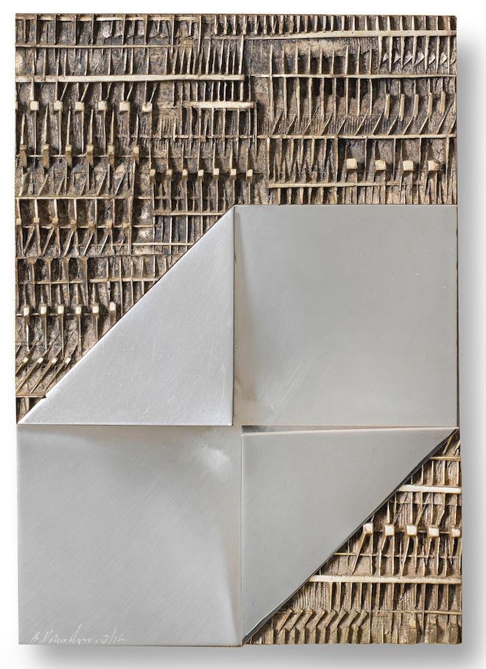 Studio per 6 tavole, bozzetto per Tavola quarta by Arnaldo Pomodoro