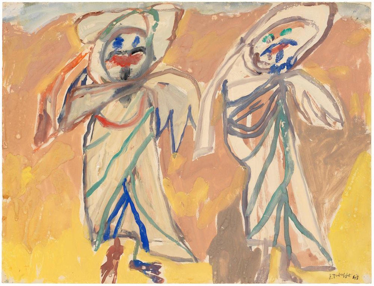 Deux Bédouins by Jean Dubuffet