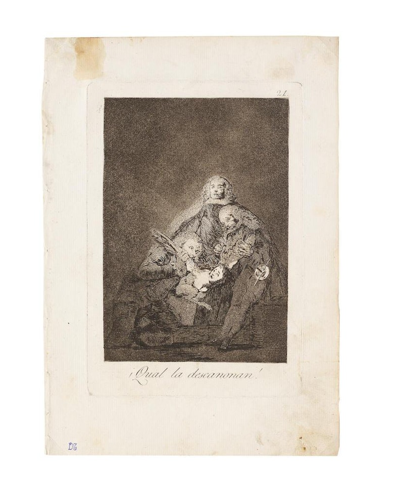 Qual la Descañonan!, from Los Caprichos (Harris 56 II.1) by Francisco José de Goya