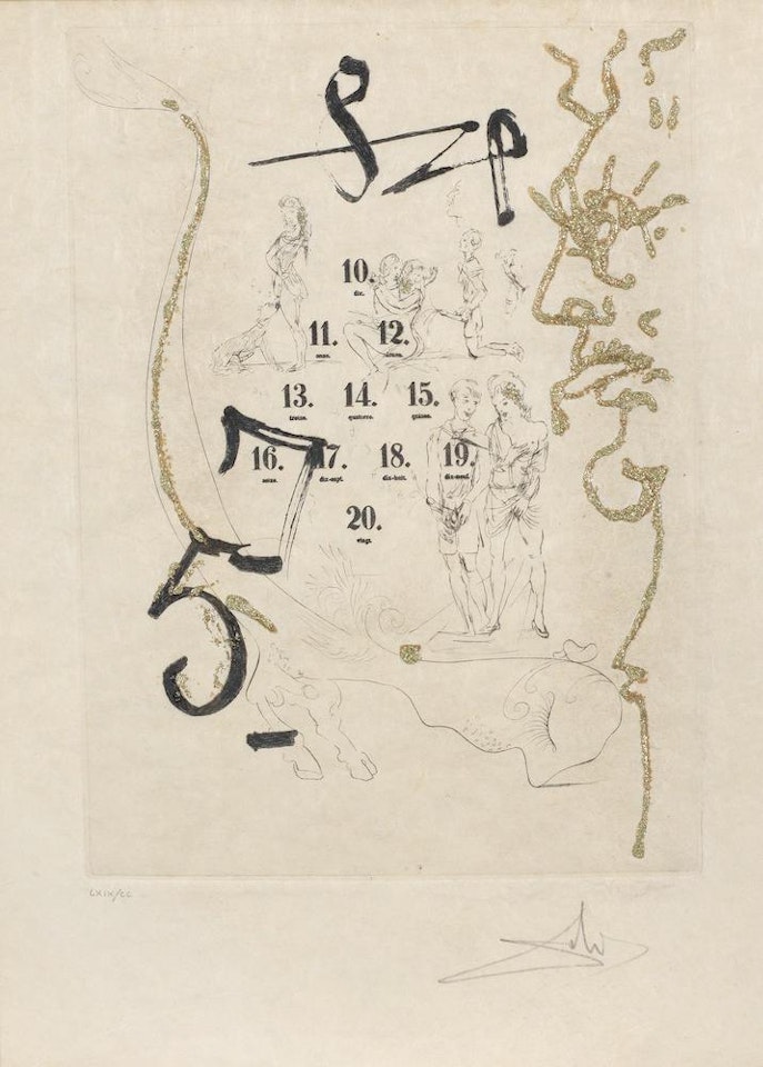 Les Amours Jaunes, Éditions Pierre Belfond, Paris, (Michel et Lopsinger 693-702; Field 74-15) by Salvador Dali