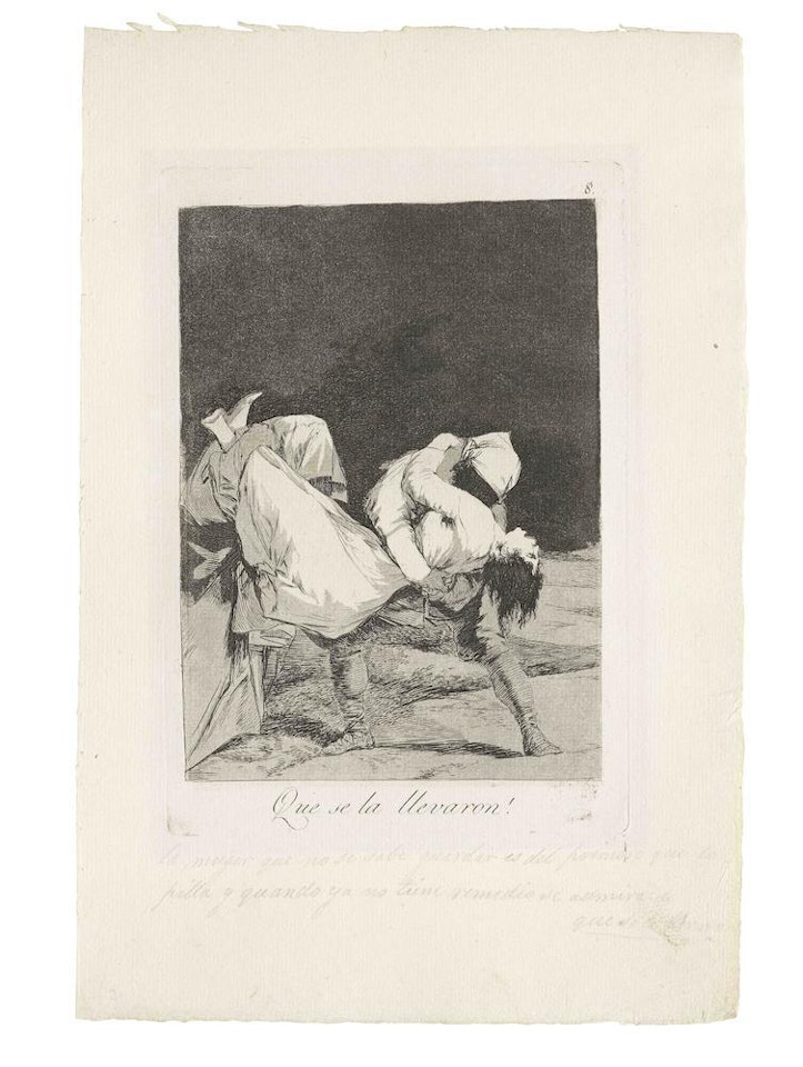 Que se la llevaron; El amor y la muerte, from Los Caprichos (Harris 43, 45) by Francisco José de Goya
