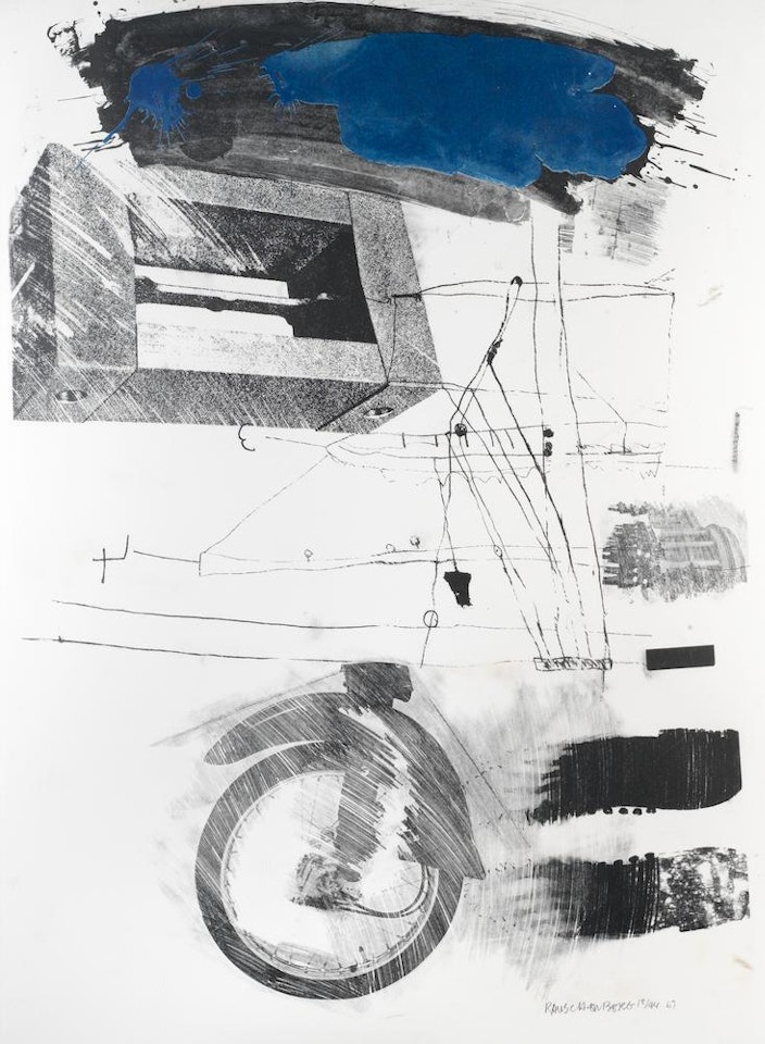 Test Stone #6 (Blue Cloud) by Robert Rauschenberg