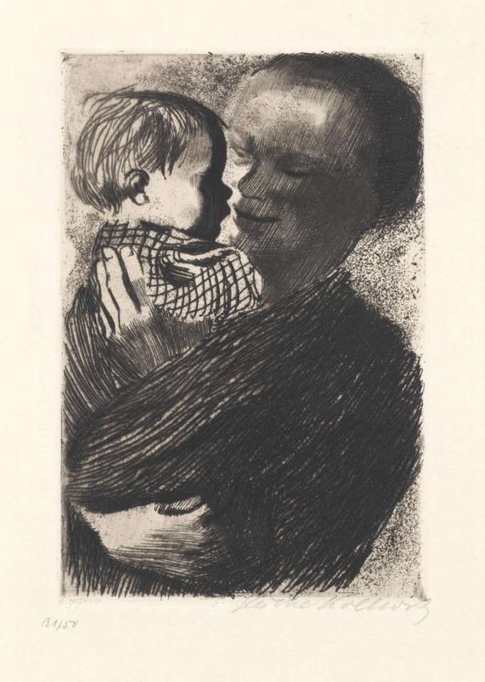 Mother with child in her arms (Klipstein 110) by Kathe Kollwitz
