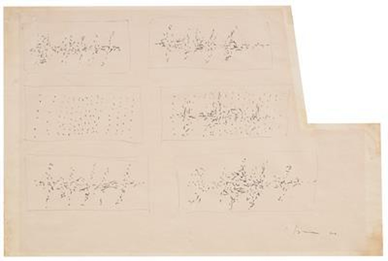 Sei studi per Concetto Spaziale by Lucio Fontana