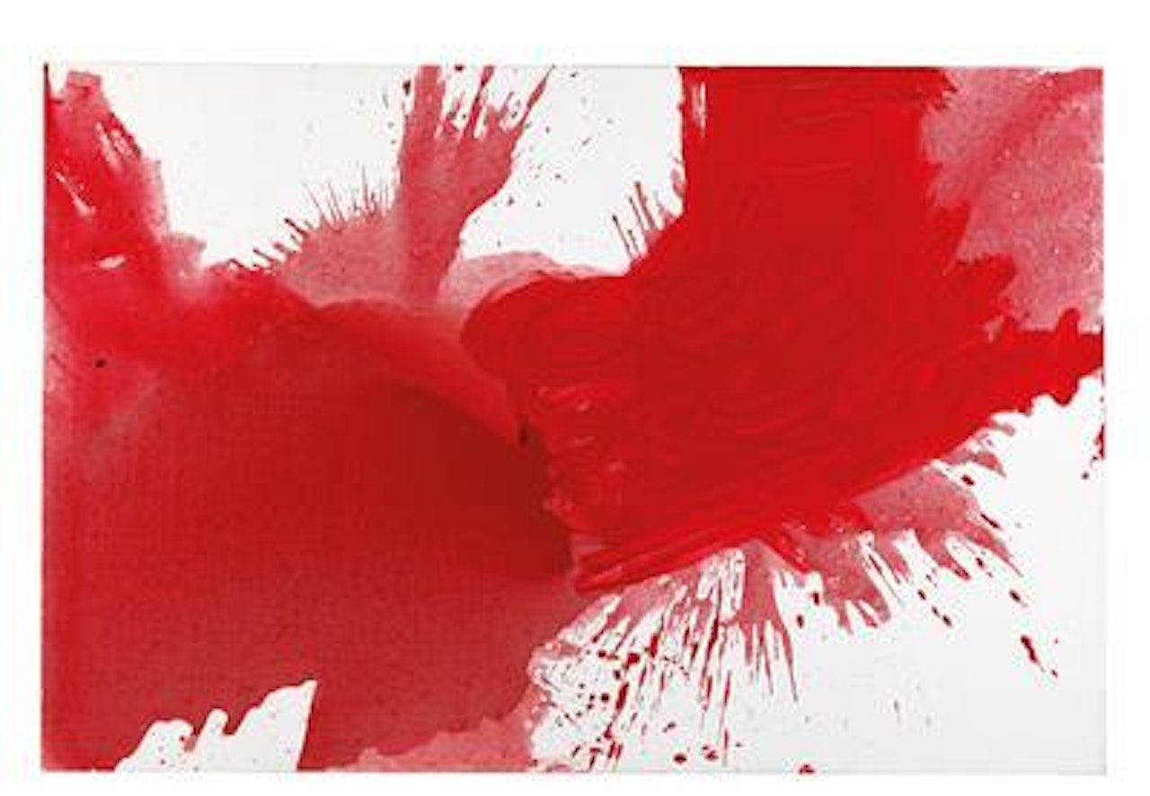 Splatter painting with impasto technique by Hermann Nitsch