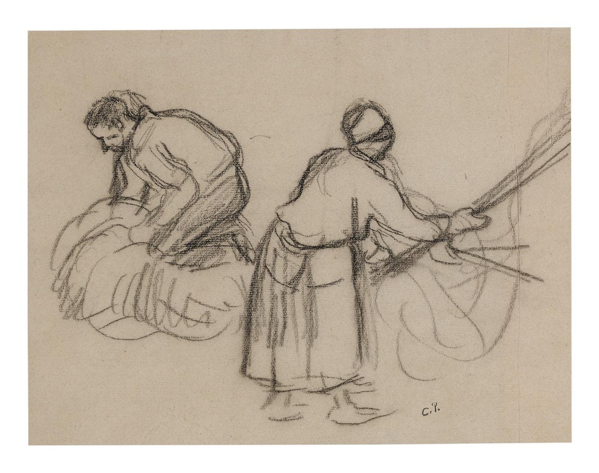 LES BOTTELEURS by Camille Pissarro