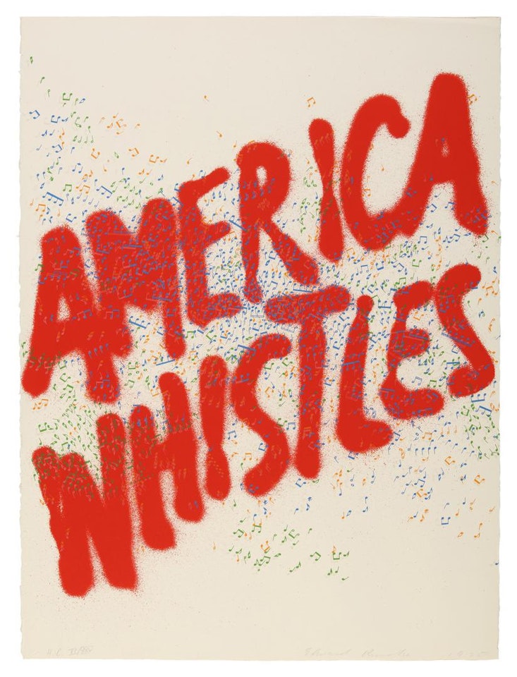 AMERICA WHISTLES (ENGBERG 84) by Ed Ruscha