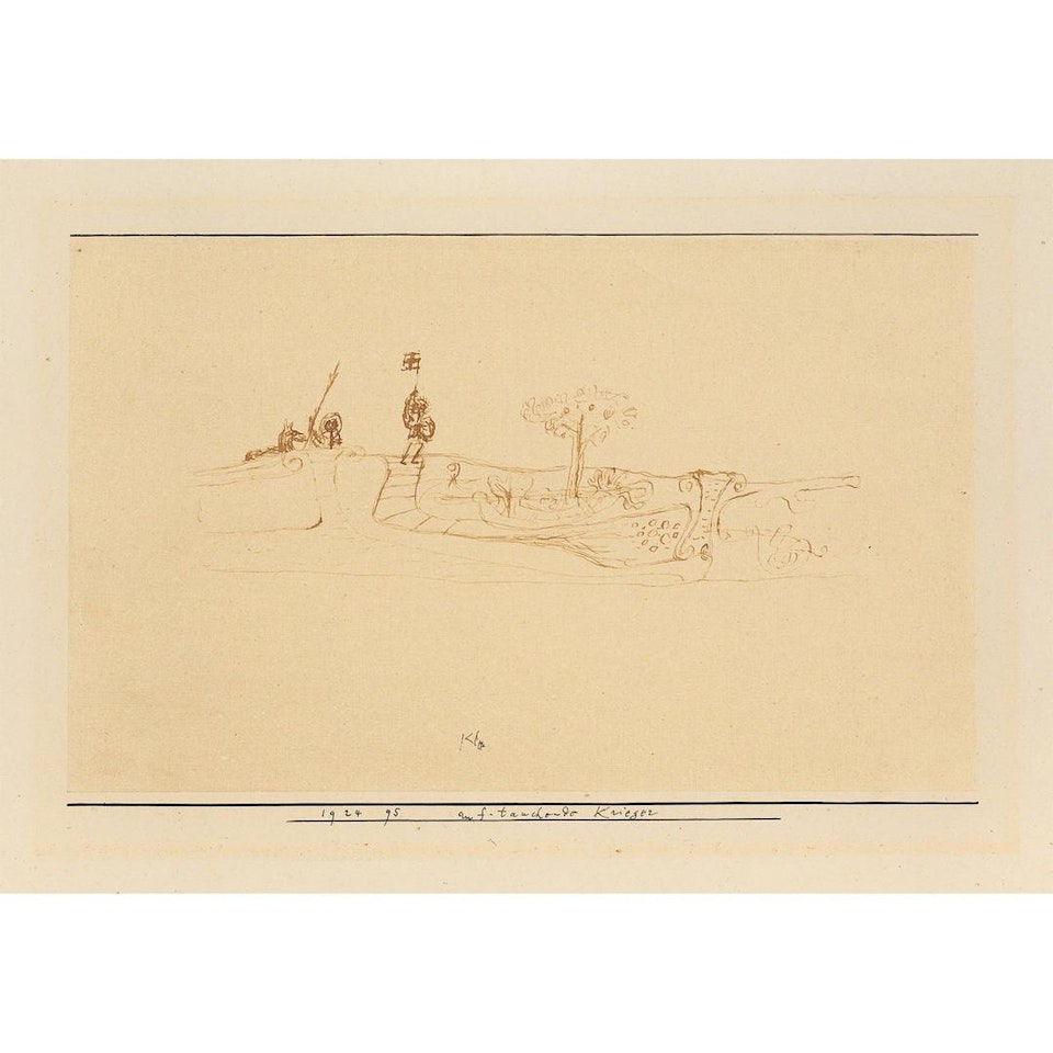 Auf-tauchende Krieger by Paul Klee