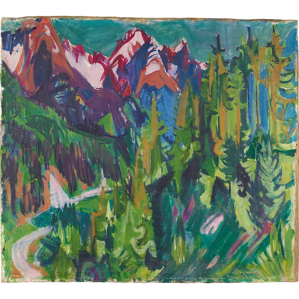 Berglandschaft bei Davos by Albert Müller