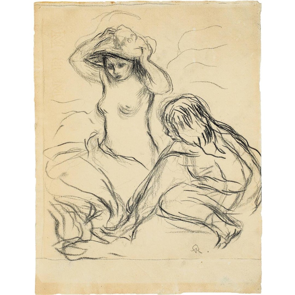 Les deux baigneuses by Pierre-Auguste Renoir