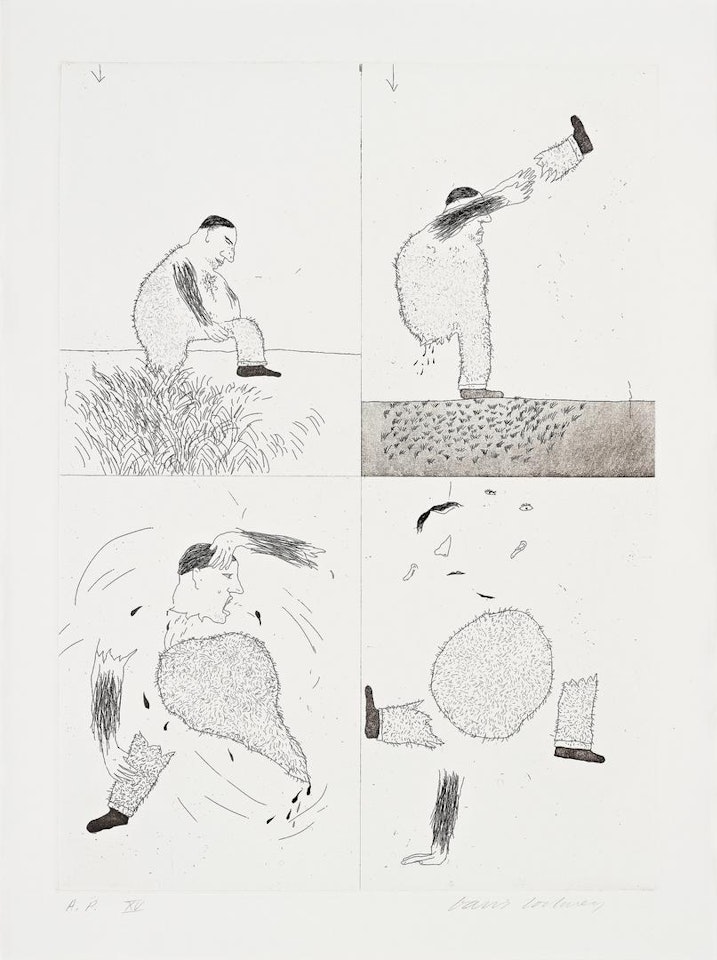 "He Tore Himself in Two" from "Six fairy tales from the Brothers Grimm" by David Hockney