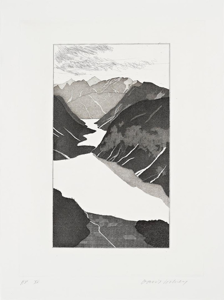 "The Lake" from "Six Fairy Tales from the Brother's Grimm" by David Hockney