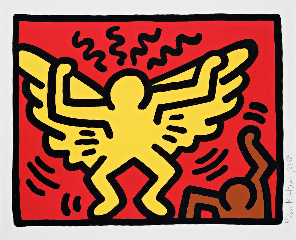 "Untitled, Pl. 1", from "Pop Shop IV series" by Keith Haring