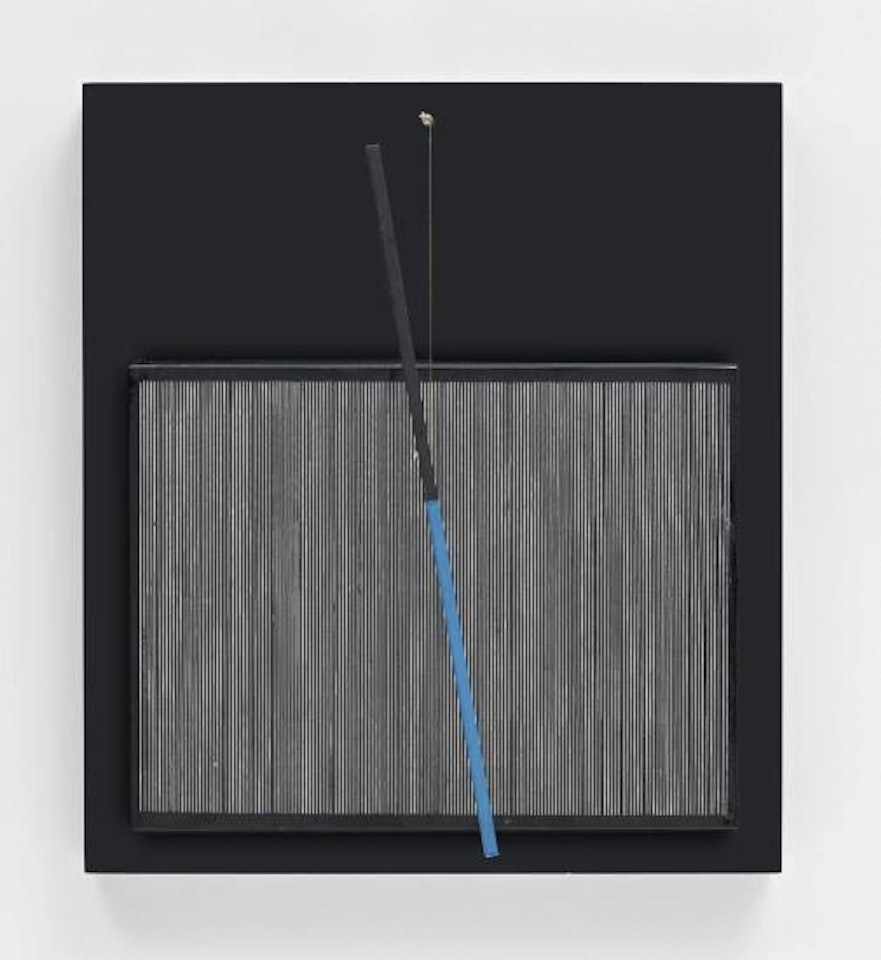 Incliné bleu et noir (Inclined Blue and Black) by Jesus Rafael Soto