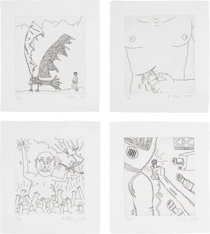 The Valley: four plates by Keith Haring