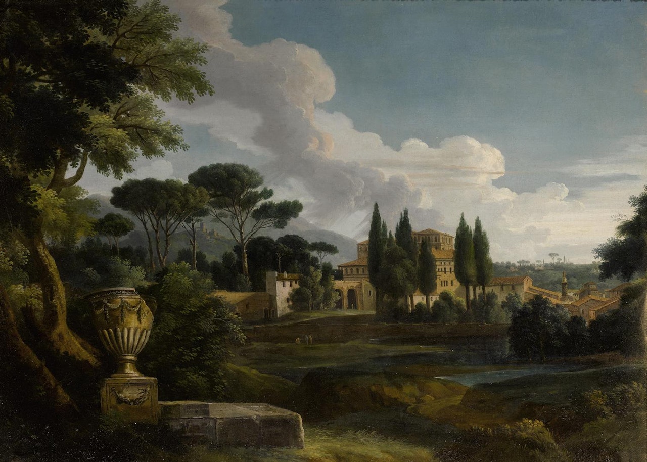 A VIEW OF THE ROMAN CAMPAGNA by Roman School