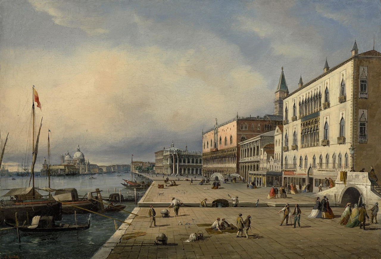 RIVA DEGLI SCHIAVONI SEEN FROM THE WEST by Carlo Grubacs