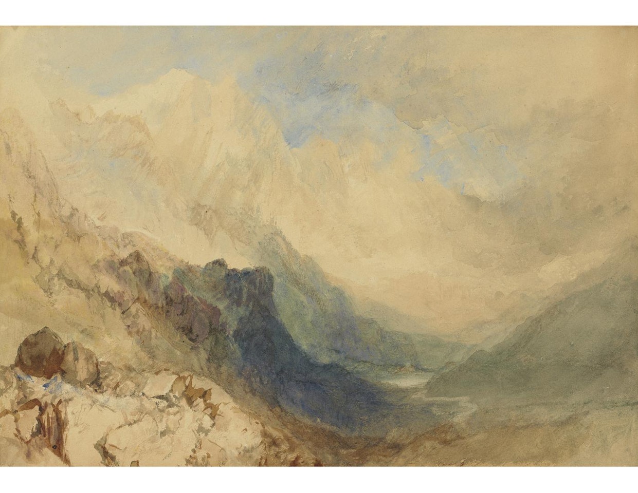 Mont-Blanc and the Allée Blanche from near the Col de la Seigne, France by Joseph Mallord William Turner