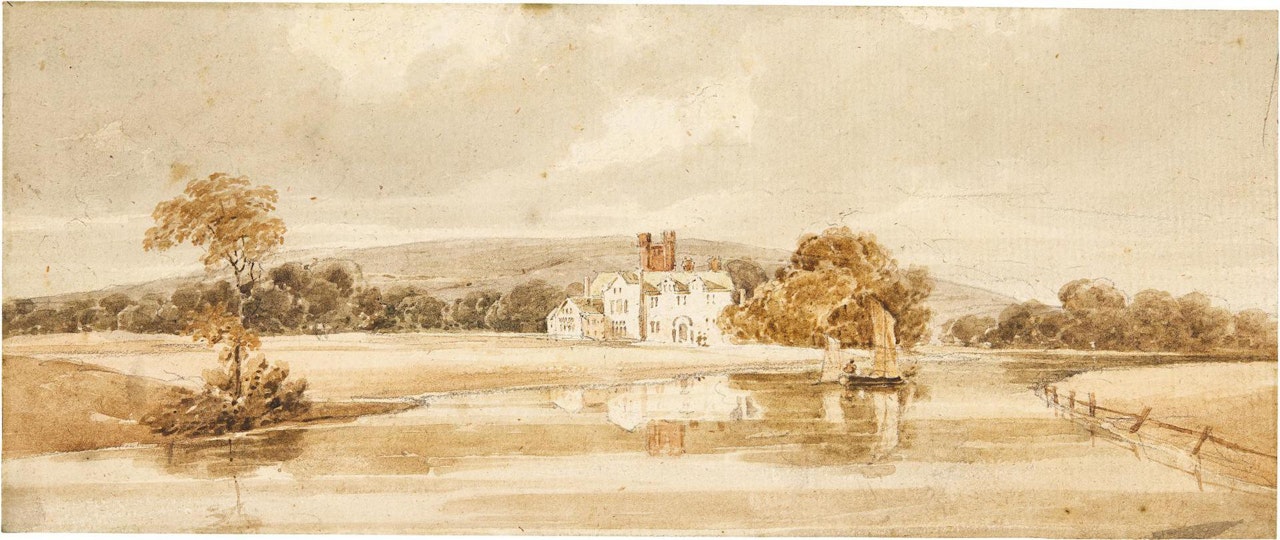 BISHAM ABBEY, BERKSHIRE, ENGLAND by Thomas Girtin