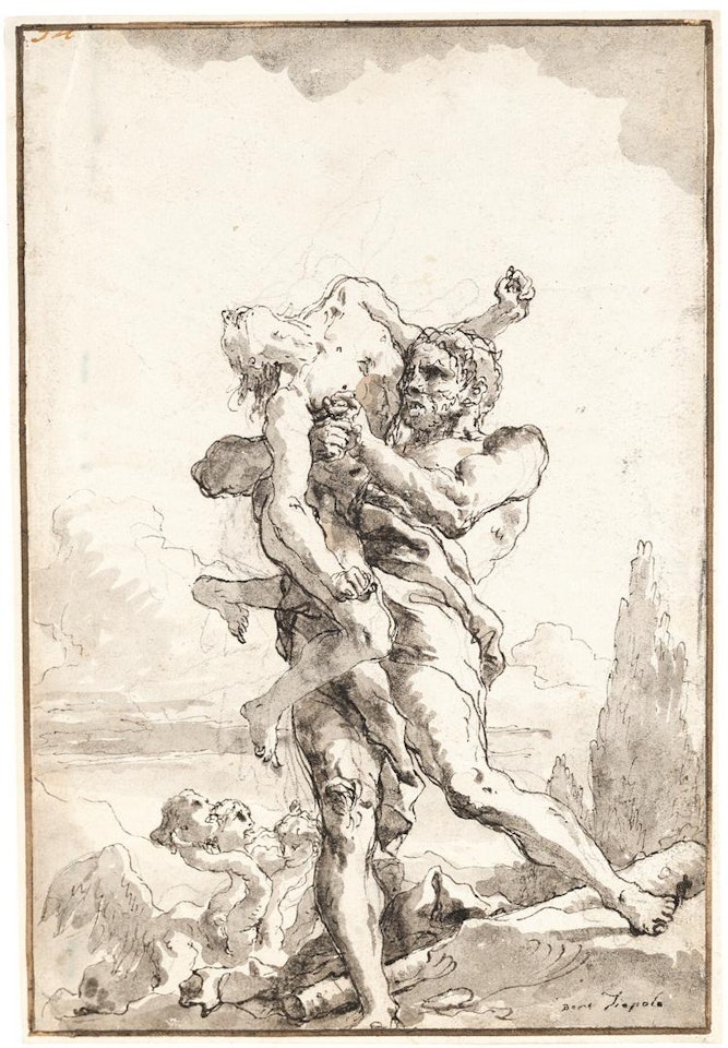HERCULES AND ANTAEUS by Giovanni Domenico Tiepolo