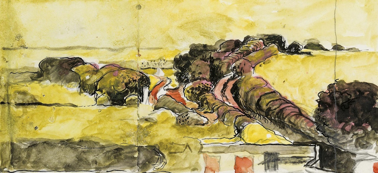 Road Study, Yellow Sky, Pembrokeshire by Graham Sutherland