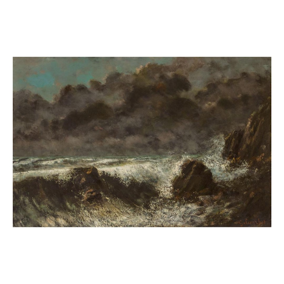 LA MER ORAGEUSE by Gustave Courbet