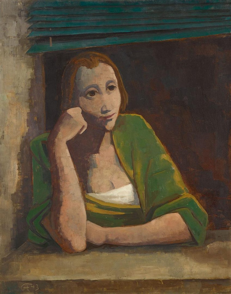 MÄDCHEN AM FENSTER (GIRL AT THE WINDOW) by Karl Hofer