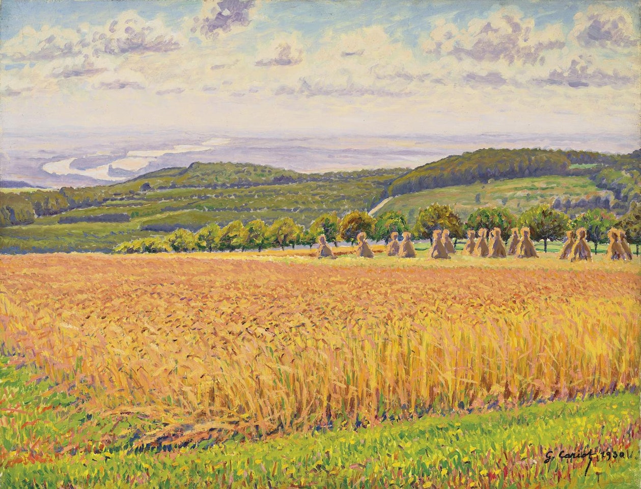 Les champs de blé by Gustave Cariot