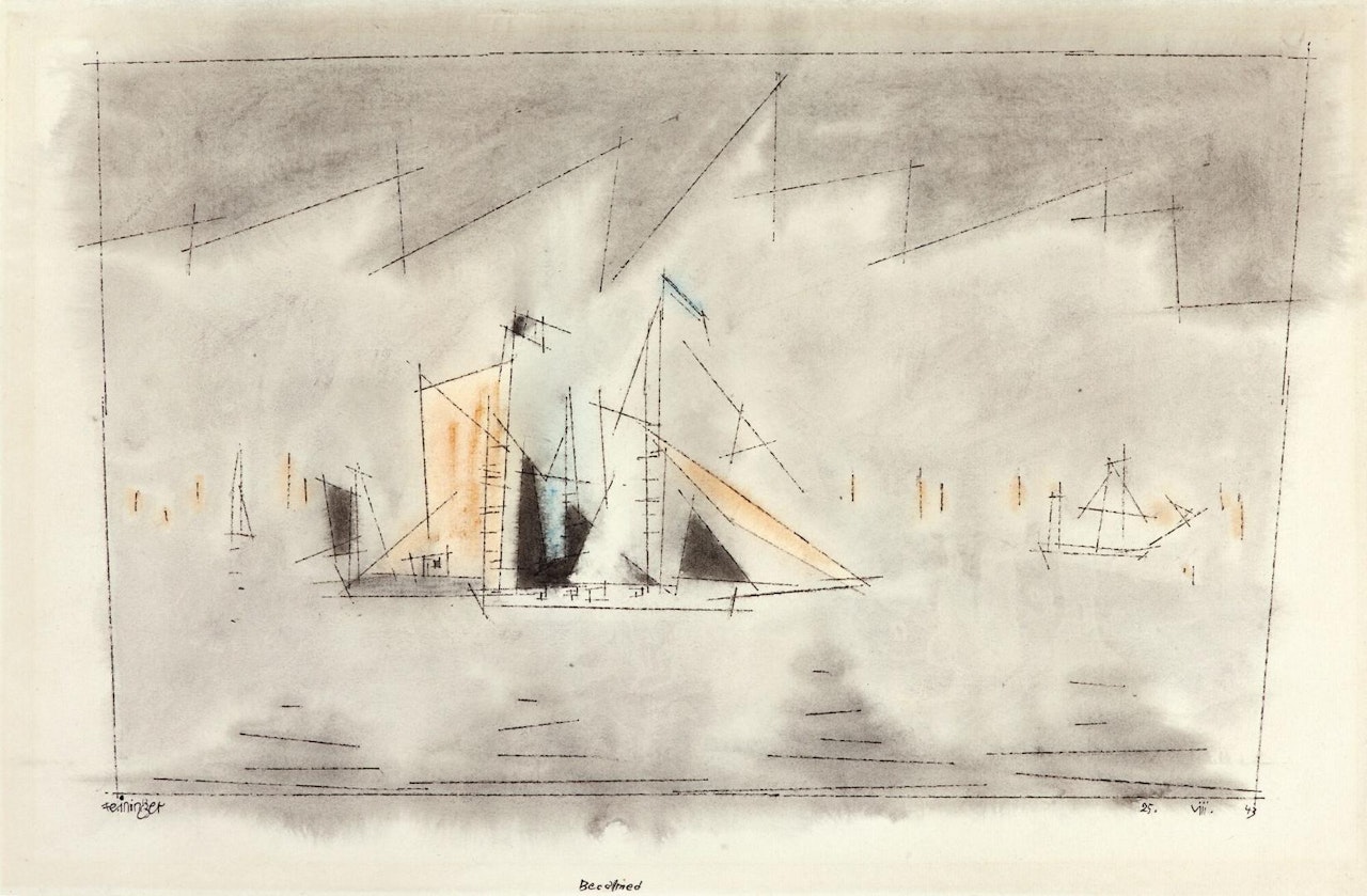 BECALMED by Lyonel Feininger