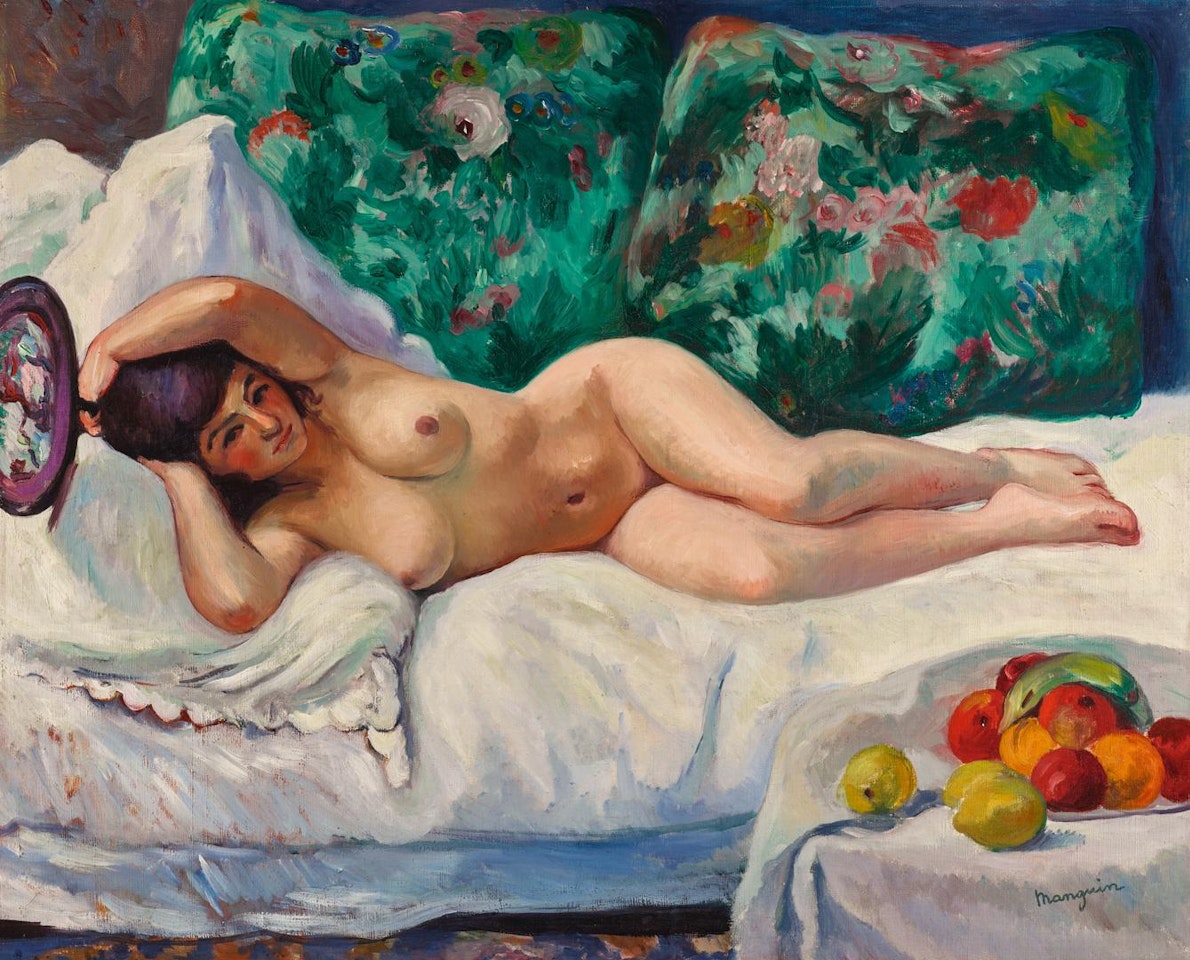 PETITE ODALISQUE OR NU À LA NATURE MORTE by Henri Manguin