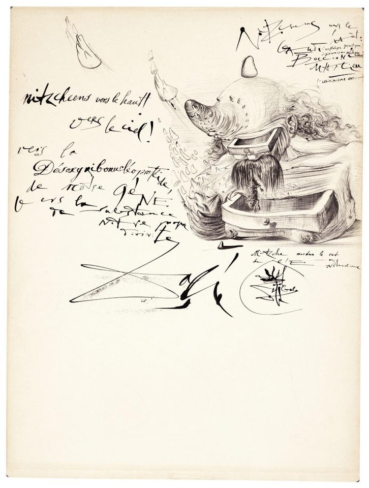 NIETZSCHÉENS VERS LE HAUT!  by Salvador Dali