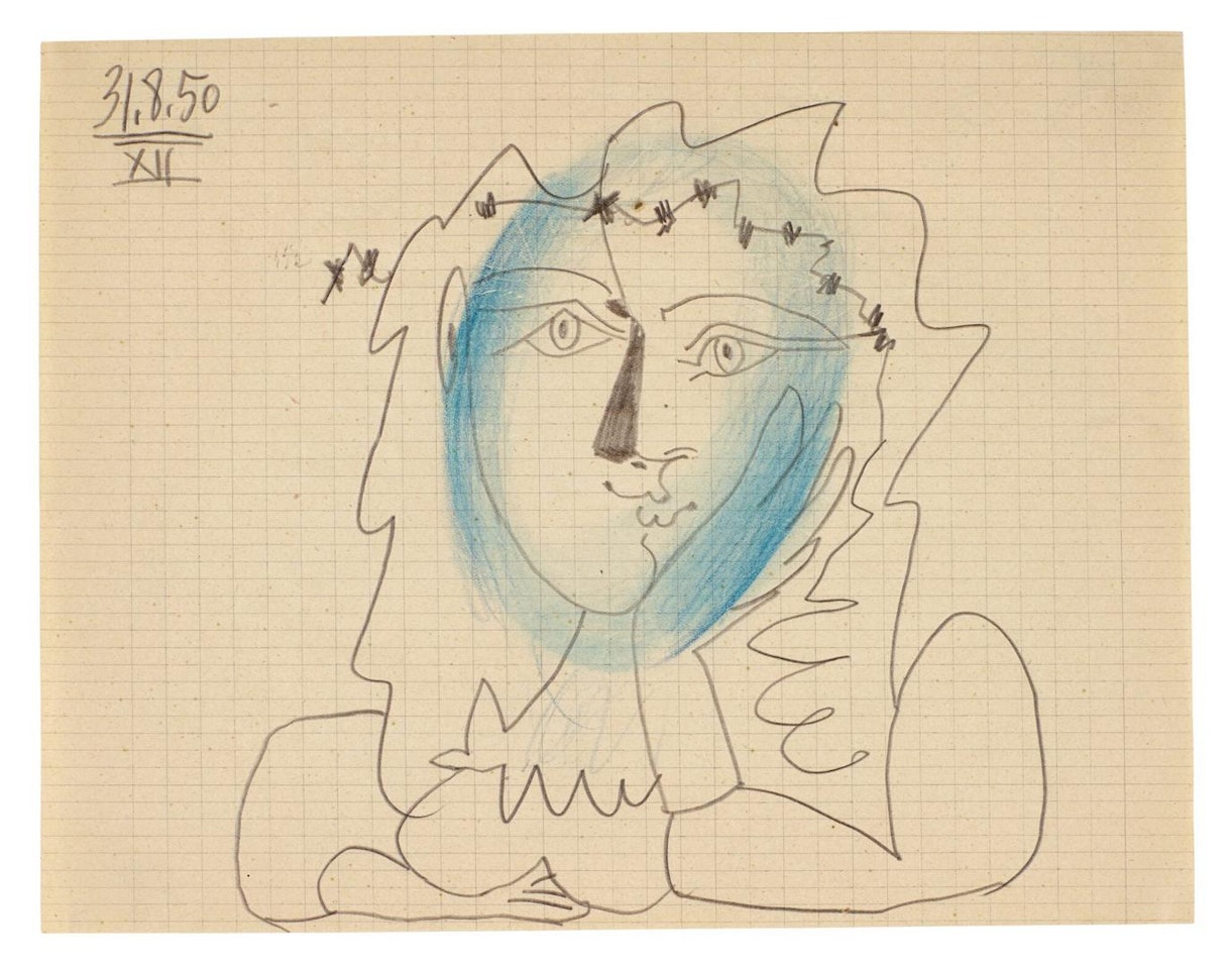 CHEVELURE BLEUE by Pablo Picasso