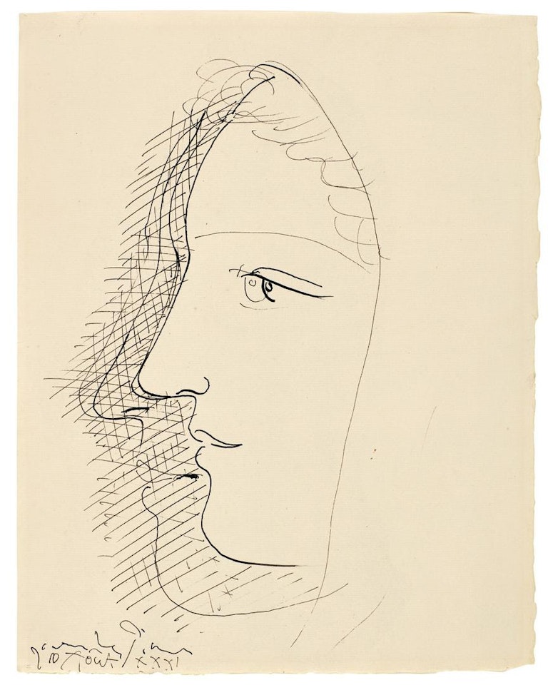 PROFIL GAUCHE DE FEMME by Pablo Picasso